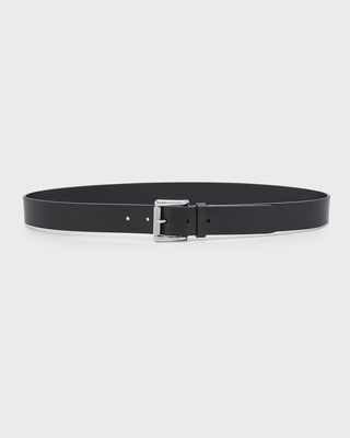 Men's Roller Buckle Vacchetta Leather Belt