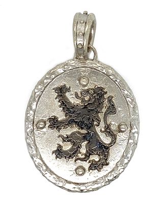 Men's Romero Lion Medallion Pendant w/ Champagne Diamonds
