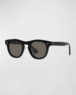 Men's Rorke Round Acetate & Crystal Sunglasses