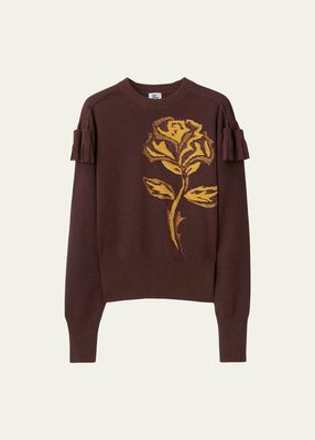 Men's Rose Tassel Sweater
