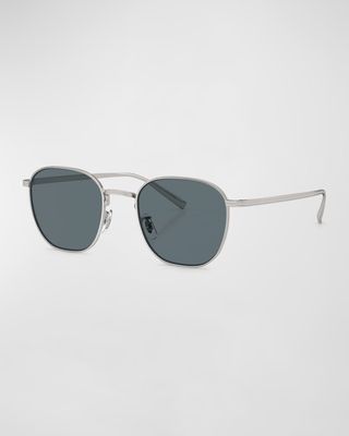 Men's Rynn Titanium Square Sunglasses