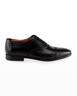 Men's Saddle Leather Oxford Shoes