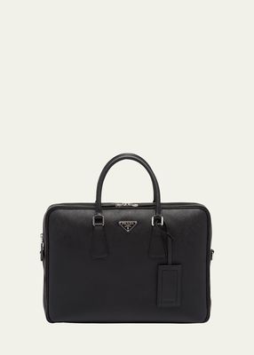 Men's Saffiano Leather Briefcase