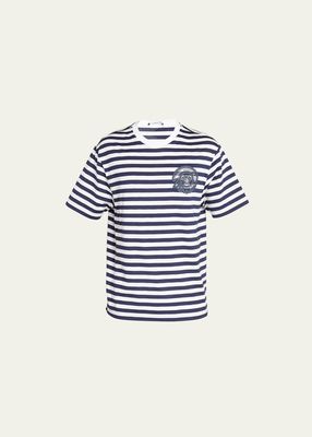 Men's Sailor Stripe T-Shirt with Crest