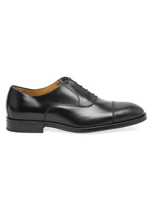 Men's Salerno Textured Leather Oxfords - Black Calf - Size 7