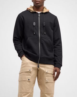 Men's Samuel Full-Zip Check Hoodie