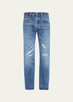 Men's Sashiko 501 Straight-Leg Jeans