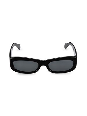 Men's Saudade 55MM Rectangular Sunglasses - Black