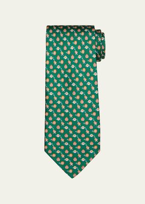 Men's Savannah Animali-Print Silk Tie