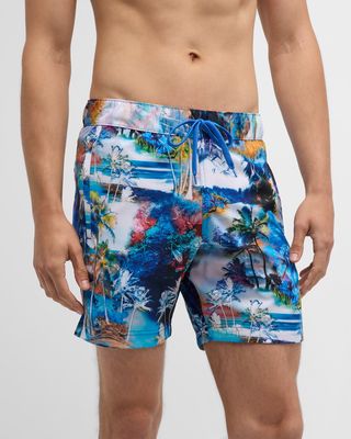 Men's Scenic Escape Printed Swim Shorts