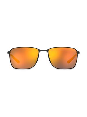 Men's Scepter 58MM Square Sunglasses - Black Orange - Black Orange
