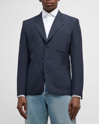 Men's Schoolboy Wool Blazer