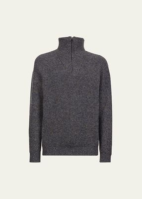 Men's Schooner Cashmere Quarter-Zip Sweater
