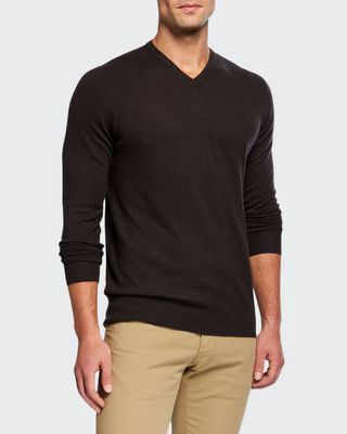 Men's Scollo V-Neck Superlight Baby Cashmere Sweater