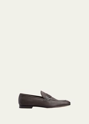 Men's Sean Grain Leather Twisted Band Loafers