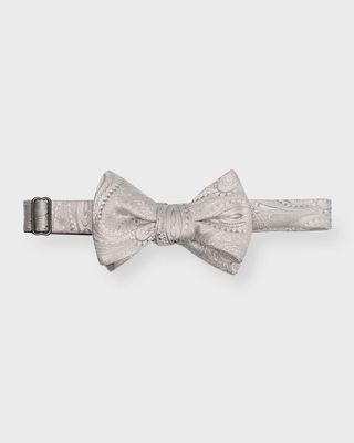 Men's Self-Tie Silk Paisley Bow Tie