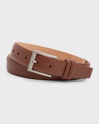 Men's Semi-Matte Calf Leather Belt