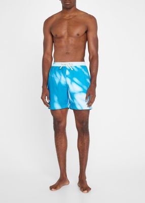 Men's Shadow-Print Swim Shorts