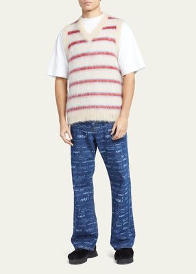 Men's Shaggy Block Stripe Sweater Vest