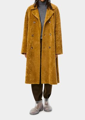Men's Shearling Double-Breasted Coat