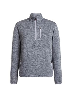 Men's Sheen Fleece Knit Jacket - Heather Grey - Size Medium - Heather Grey - Size Medium
