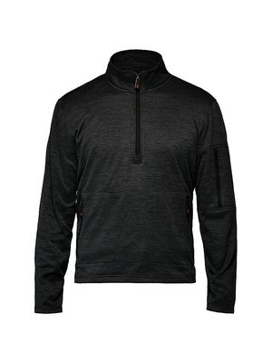 Men's Sheen Half-Zip Fleece Pullover - Black - Size Small - Black - Size Small