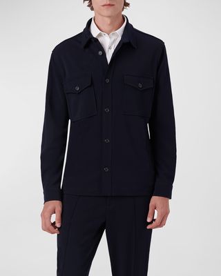 Men's Shirt Jacket with Chest Pockets