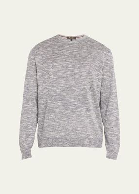 Men's Shoji Linen-Silk Crewneck Sweater