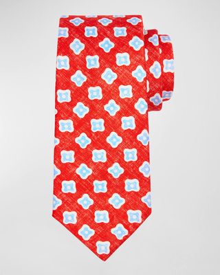 Men's Silk Abstract-Print Tie