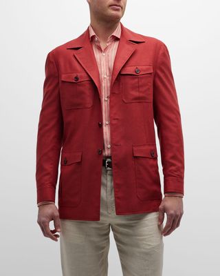 Men's Silk-Cashmere Field Jacket