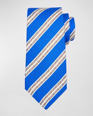 Men's Silk Double Stripe Tie