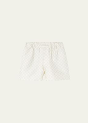 Men's Silk Duchesse Checkerboard Shorts