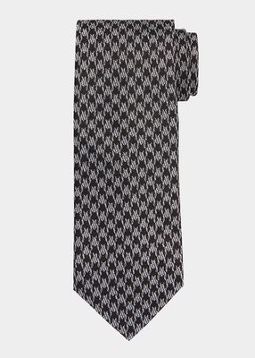 Men's Silk Houndstooth Tie