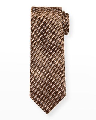 Men's Silk-Jacquard Micro-Pattern Tie