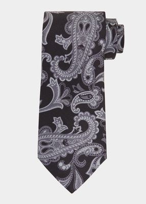 Men's Silk Large Paisley Tie