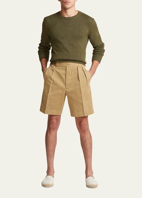 Men's Silk-Linen Crew Sweater