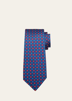 Men's Silk Mini Medallion-Print Tie