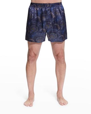 Men's Silk Paisley Boxer Shorts