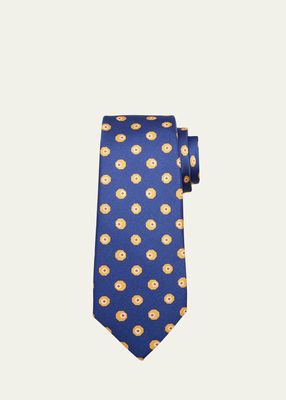 Men's Silk Polka Dot-Print Tie