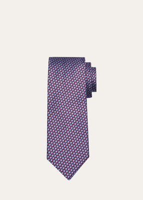Men's Silk Scalloped Woven Tie