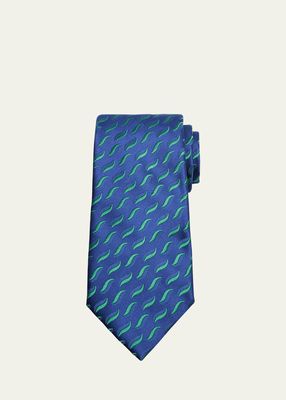 Men's Silk Woven Geometric Tie