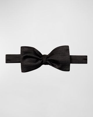 Men's Silk Zigzag Pre-Tied Bow Tie