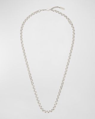 Men's Silvertone Long G-Chain Necklace