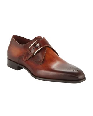 Men's Single-Monk Leather Shoes