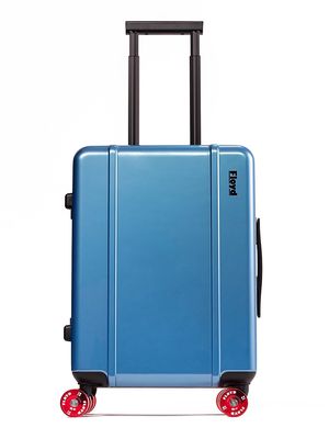 Men's Skateboard Wheel Polycarbonate Cabin Suitcase - Pacific Blue