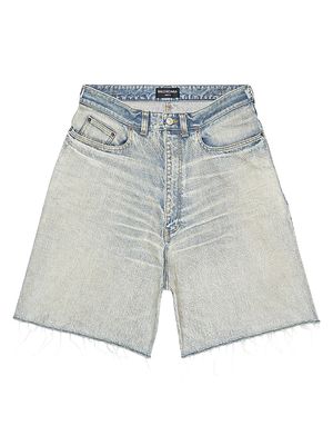 Men's Skater Shorts - 80S Dirty Clear Blue - Size XS