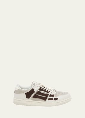 Men's Skel Suede and Leather Low-Top Sneakers