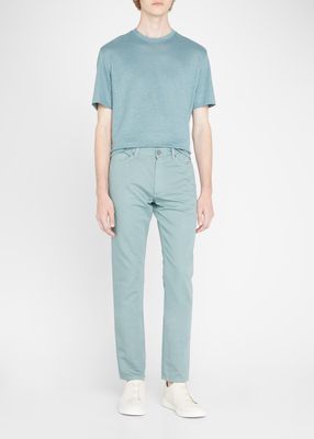 Men's Sky Cotton-Linen 5-Pocket Pants