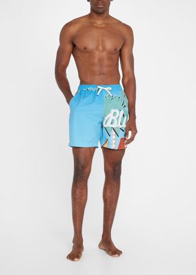 Men's Sky Sign-Print Swim Shorts