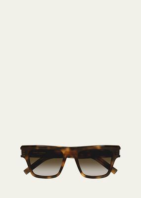 Men's SL 469 Acetate Rectangle Sunglasses